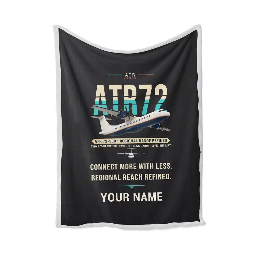 ATR 72-500 - Original + Name - Blanket - Black