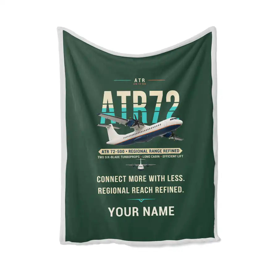 ATR 72-500 - Original + Name - Blanket - Dark Green