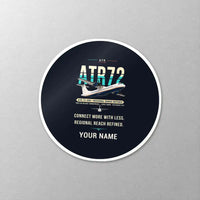 Thumbnail for ATR 72-500 - Original + Name - Circle Sticker - Close-up
