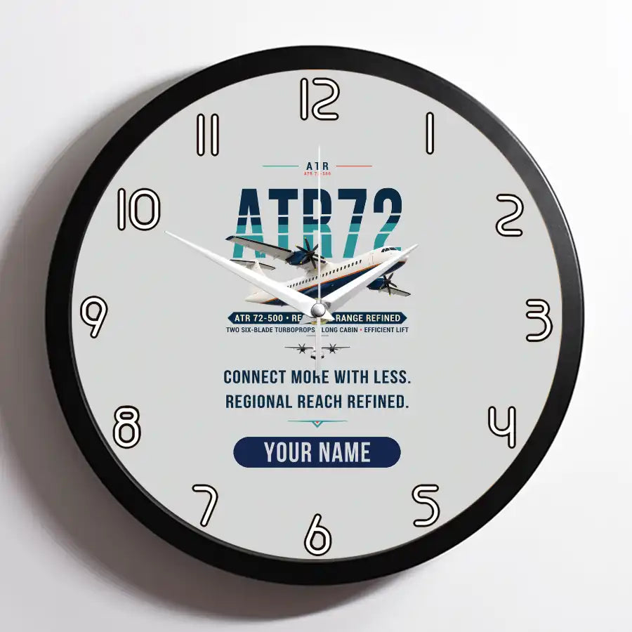 ATR 72-500 - Original + Name - Framed - Light Gray