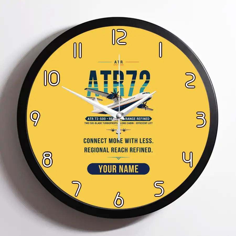 ATR 72-500 - Original + Name - Framed - Yellow
