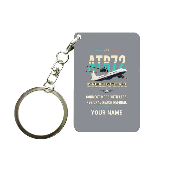ATR 72-500 - Original + Name - Key Chain - Gray