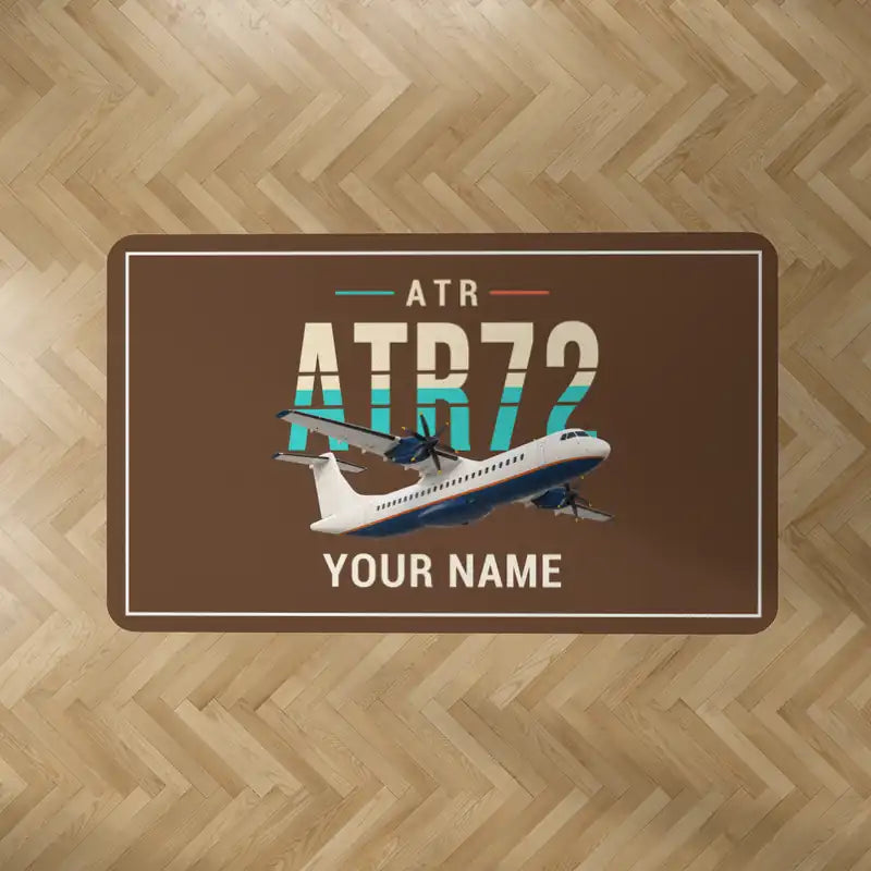 ATR 72-500 - Original + Name - Rectangle Carpet - Brown