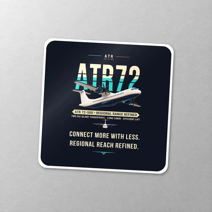 ATR 72-500 - Original - Square Sticker - Close-up