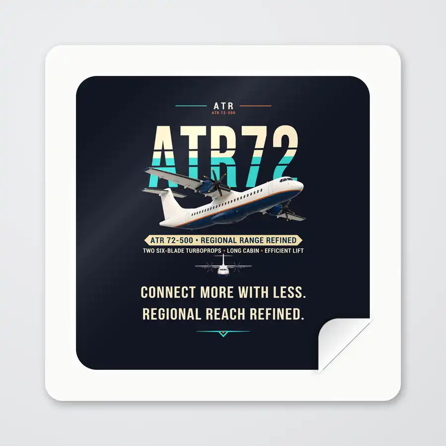 ATR 72-500 - Original - Square Sticker - Peel