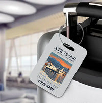 Thumbnail for ATR 72-500 - Poster + Name - Luggage Tag - Light Gray