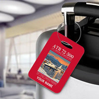 Thumbnail for ATR 72-500 - Poster + Name - Luggage Tag - Red