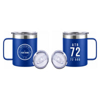 Thumbnail for ATR 72-500 - Stainless Steel Mug - Tag + Name - Blue