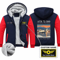 Thumbnail for ATR 72-500 Zipped Sweatshirts - Poster + Name - Navy & Red