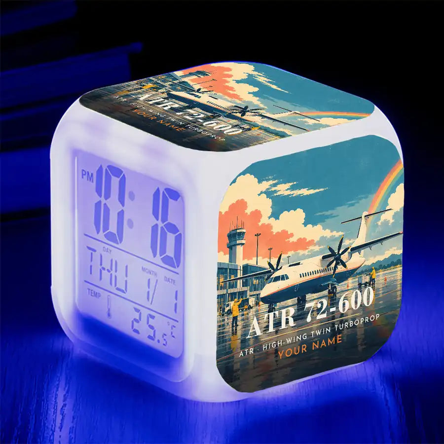 ATR 72-600 - 3D + Name - Alarm Clock
