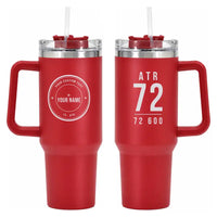 Thumbnail for ATR 72-600 - 40oz Car Mug - Tag + Name - Red