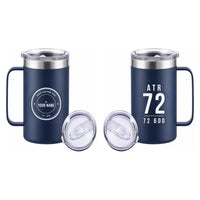 Thumbnail for ATR 72-600 - Beverage Mug - Tag + Name - Navy Blue