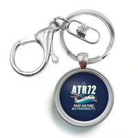 Thumbnail for ATR 72-600 - Cartoon - Circle Key Chain - Navy Blue