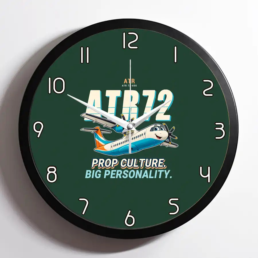 ATR 72-600 - Cartoon - Framed - Dark Green