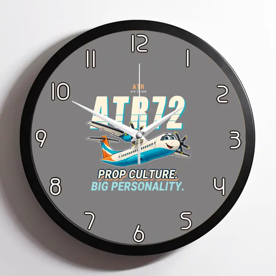ATR 72-600 - Cartoon - Framed - Gray