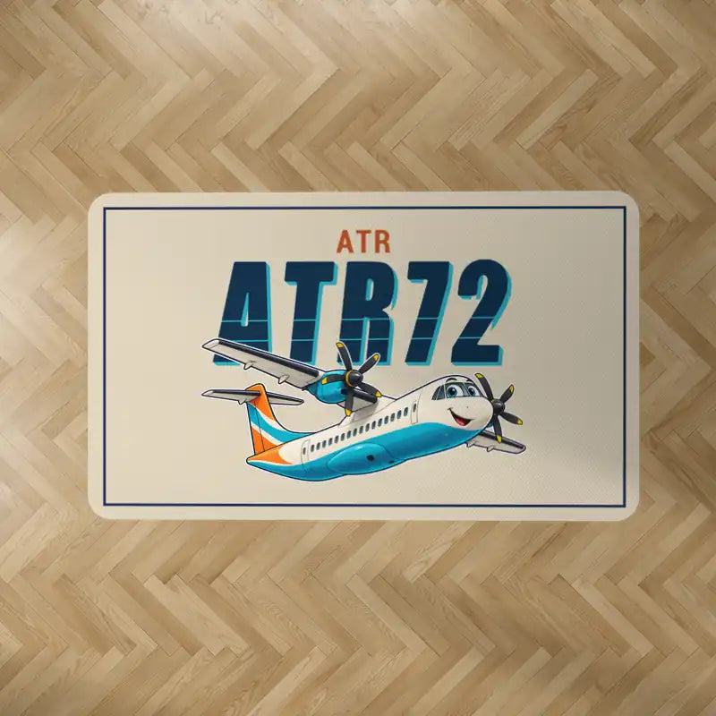 ATR 72-600 - Cartoon - Rectangle Carpet - Beige