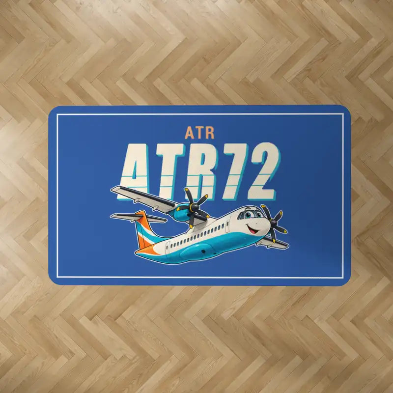ATR 72-600 - Cartoon - Rectangle Carpet - Blue