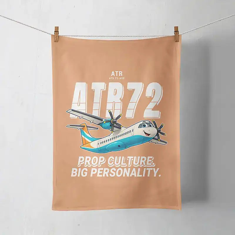 ATR 72-600 - Cartoon - Towel - Orange