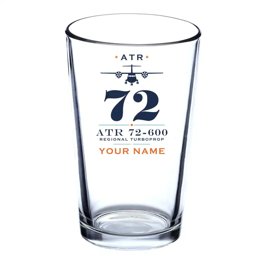 ATR 72-600 - Heritage + Name - Beer & Water Glass