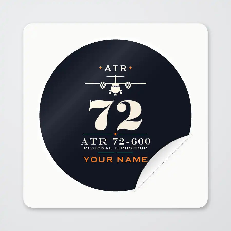 ATR 72-600 - Heritage + Name - Circle Sticker - Peel