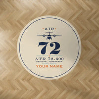 Thumbnail for ATR 72-600 - Heritage + Name - Round Carpet - Beige