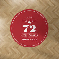 Thumbnail for ATR 72-600 - Heritage + Name - Round Carpet - Red