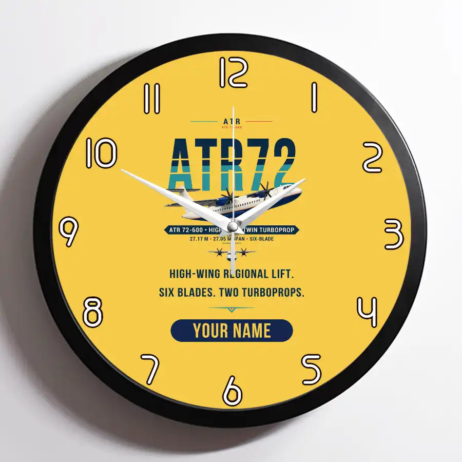 ATR 72-600 - Original + Name - Framed - Yellow