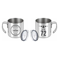 Thumbnail for ATR 72-600 - Portable Mug - Heritage + Name - Silver
