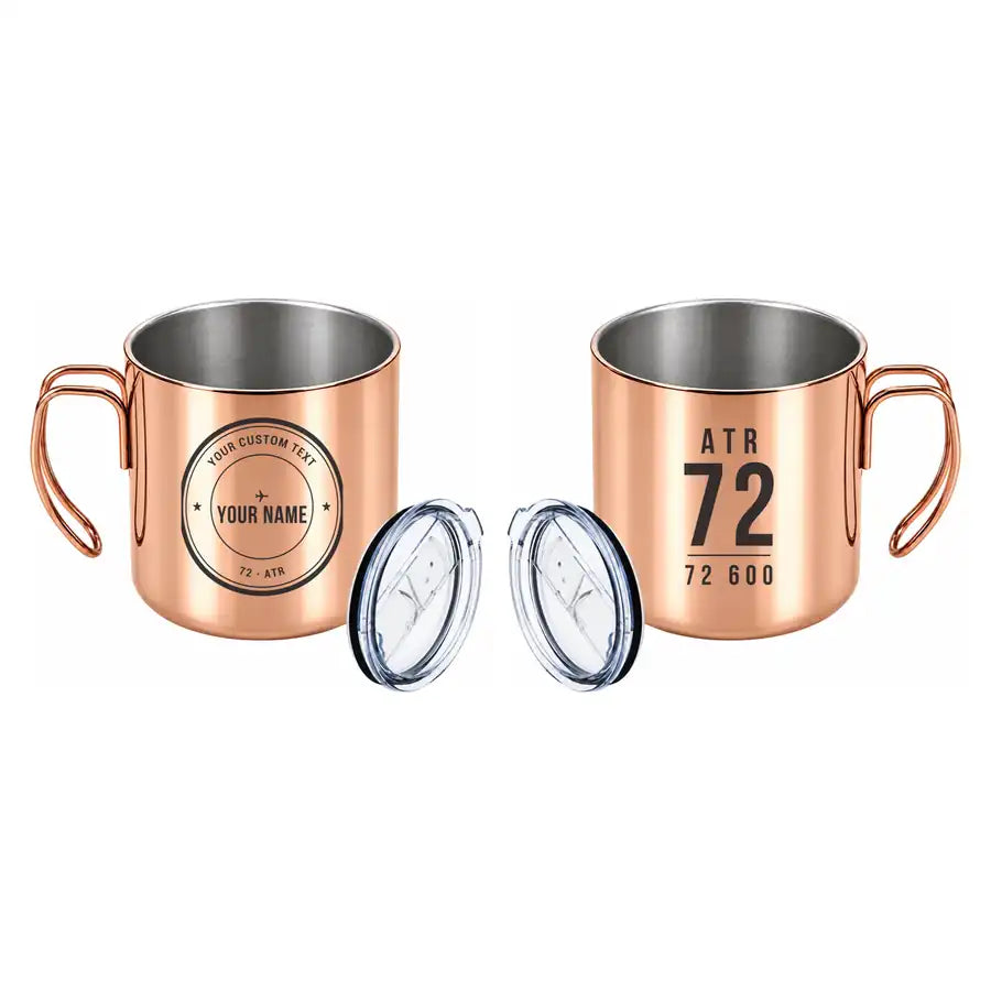 ATR 72-600 - Portable Mug - Tag + Name - Copper