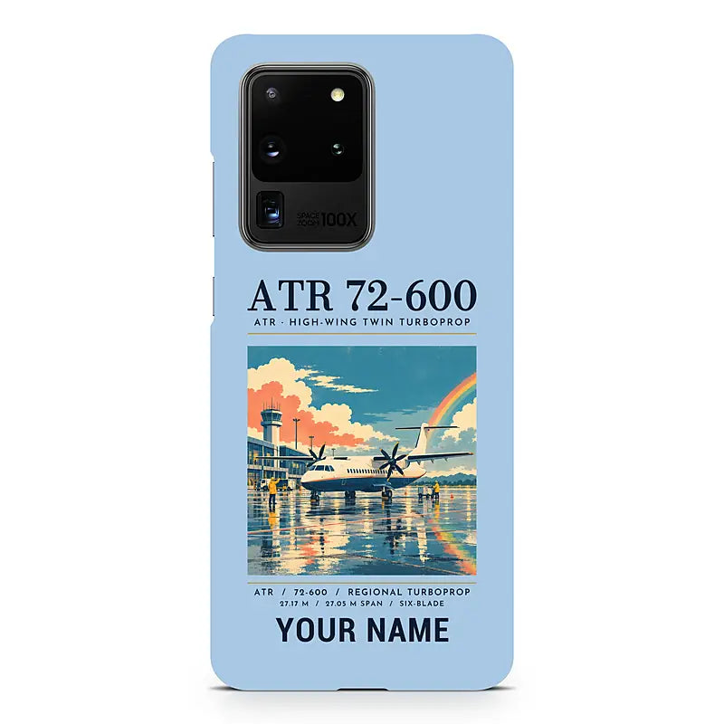 ATR 72-600 - Poster + Name - Samsung Case - Light Blue
