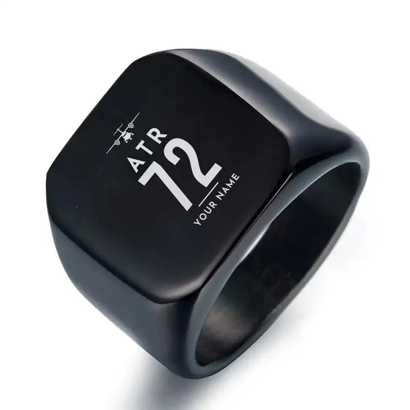 ATR 72-600 - Ring - Heritage + Name - Black
