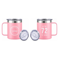 Thumbnail for ATR 72-600 - Stainless Steel Mug - Tag + Name - Pink