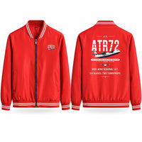 Thumbnail for ATR 72-600 Stylish Jackets - Baseball Collar - Original - Red