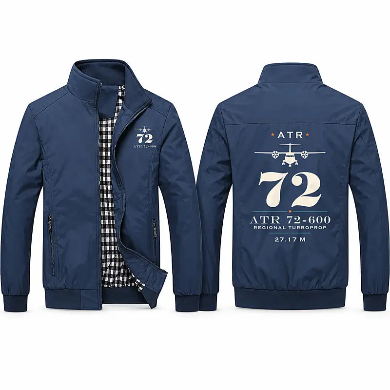 ATR 72-600 Stylish Jackets - Stand Collar - Heritage - Navy Blue