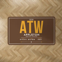 Thumbnail for Appleton International Airport (ATW) Carpets - Carpet Rectangle - ID Tag - Brown V2