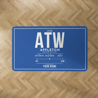Thumbnail for Appleton International Airport (ATW) Carpets - Carpet Rectangle - ID Tag + Name - Blue V2