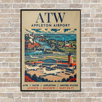 Thumbnail for ATW - Poster - Canvas Framed - Beige