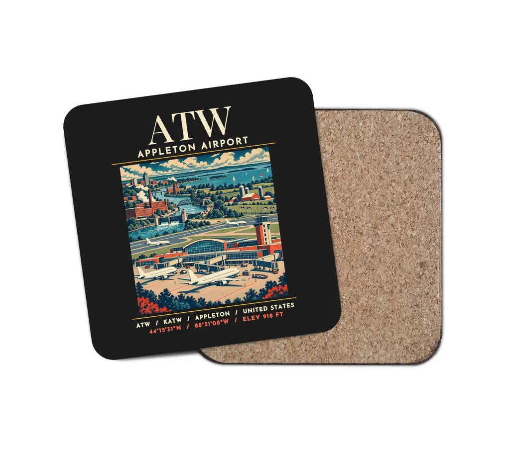 ATW - Poster - Coaster - Black