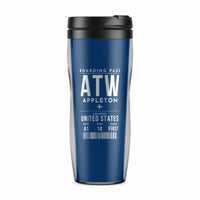 Thumbnail for Appleton International Airport (ATW) Travel Mugs - Boarding Pass - Plastic (No Holder) - Blue