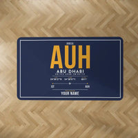 Thumbnail for Abu Dhabi Zayed International Airport (AUH) Carpets - Carpet Rectangle - ID Tag + Name - Dark Blue V2