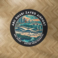 Thumbnail for Abu Dhabi Zayed International Airport (AUH) Carpets - Carpet Round - Badge - Black V2