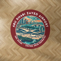 Thumbnail for Abu Dhabi Zayed International Airport (AUH) Carpets - Carpet Round - Badge - Dark Red V2