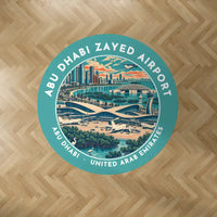 Thumbnail for Abu Dhabi Zayed International Airport (AUH) Carpets - Carpet Round - Badge - Turquoise V2