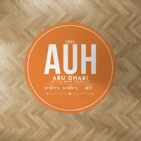 Thumbnail for Abu Dhabi Zayed International Airport (AUH) Carpets - Carpet Round - ID Tag - Orange V2