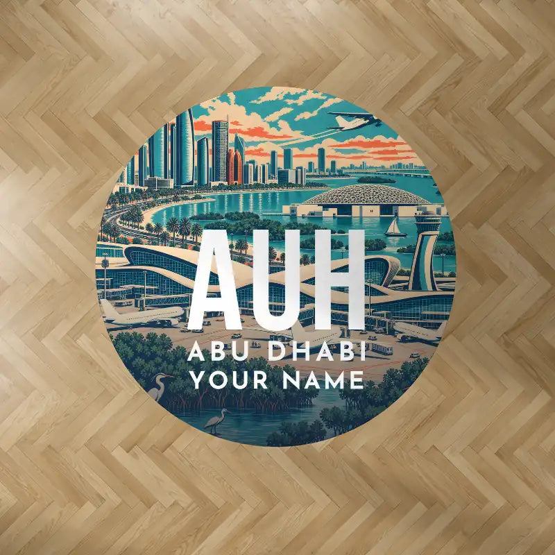 Abu Dhabi Zayed International Airport (AUH) Carpets - Carpet Round - Scene + Name V2