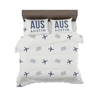 Thumbnail for Austin-Bergstrom International Airport (AUS) Bedding Sets & Blankets - Bedding Set - Pattern - White