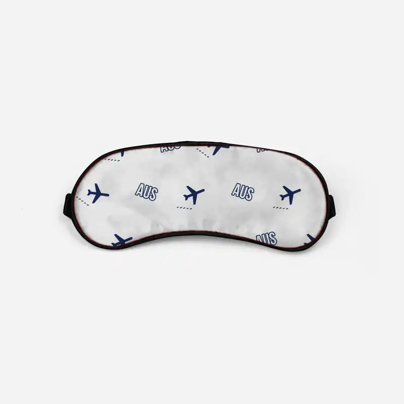 Austin-Bergstrom International Airport (AUS) Sleep Masks - Sleep Mask - Pattern - Light Gray