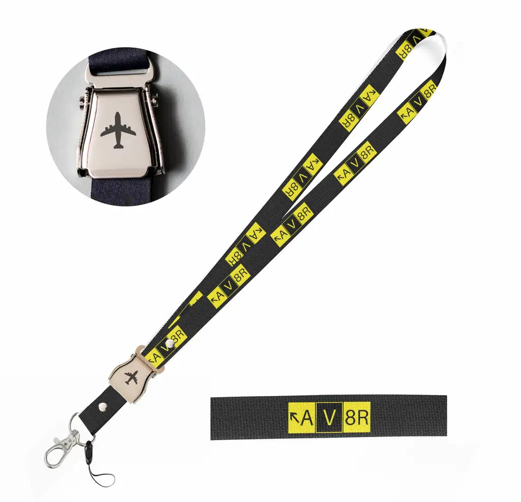 AV8R seat belt lanyard - black