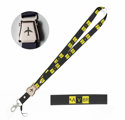 AV8R seat belt lanyard - black