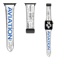 Thumbnail for AVIATION & Texts Designed Leather Apple Watch Straps